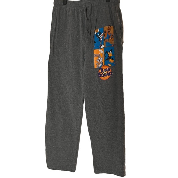 Space Jam Tune Squad unisex joggers sweats sleepers size M graphic gray - Picture 2 of 10